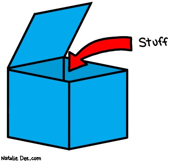 Natalie Dee comic: boxes for dummies * Text: 
Stuff



