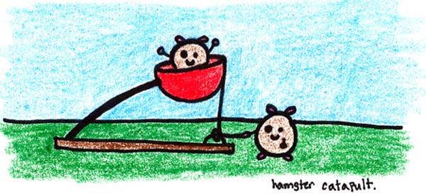 Natalie Dee comic: hamstercatapult * Text: 

hamster catapult.



