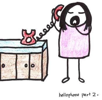 Natalie Dee comic: hellophone2 * Text: 

hellophone part 2.



