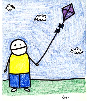 Natalie Dee comic: kite * Text: 

kite.



