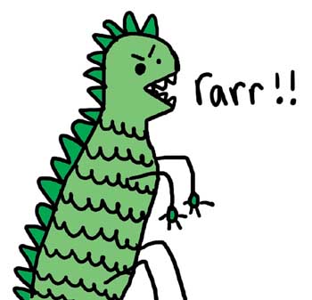 Natalie Dee comic: dinosaur * Text: 

rarr!!



