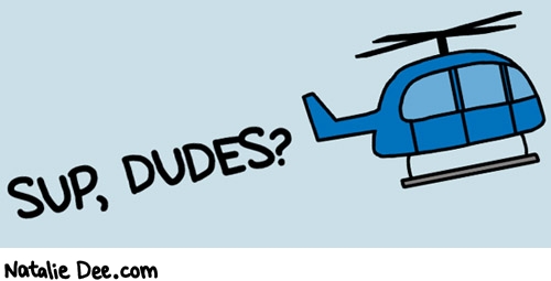 Natalie Dee comic: take a ride on my hellocopter * Text: 