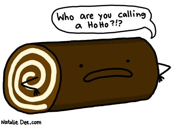 Natalie Dee comic: you obviously * Text: who are you calling a ho ho