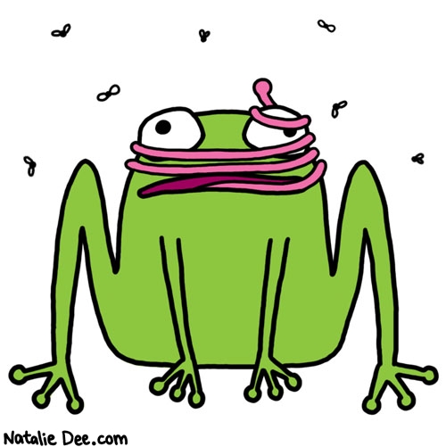 Natalie Dee comic: fuckup the frog * Text: 