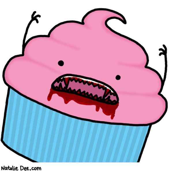 Natalie Dee comic: cannibal cupcake * Text: 