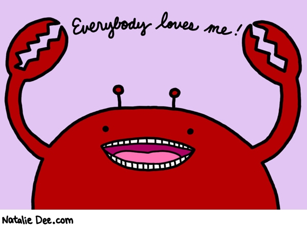 Natalie Dee comic: everybody loves quab * Text: everybody loves me