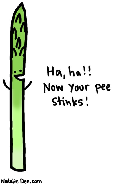 Natalie Dee comic: eww it smells real bad * Text: 

Ha, ha!! Now your pee stinks!



