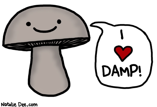 Natalie Dee comic: yay damp * Text: i heart damp