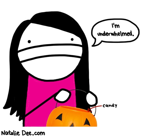 Natalie Dee comic: very realistic halloween costume * Text: 