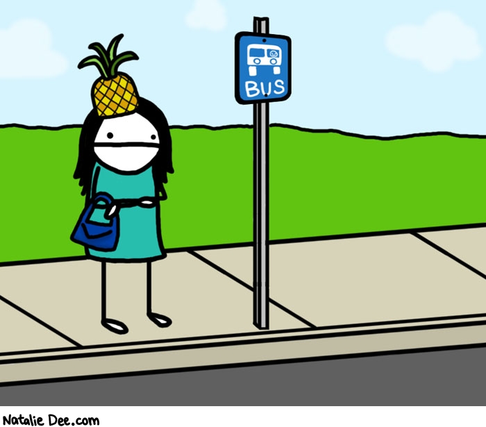 Natalie Dee comic: off to work * Text: 

BUS




