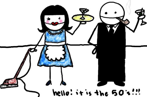 Natalie Dee comic: hellofifties * Text: 

hello! it is the 50's!!!




