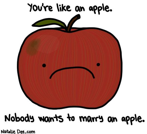 Natalie Dee comic: just like an apple * Text: 