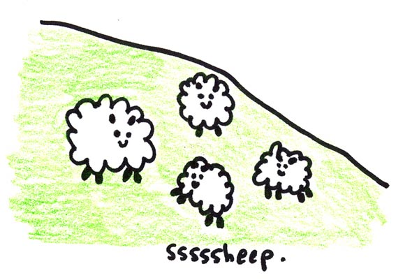 Natalie Dee comic: ssssheep * Text: 

sssssheep.



