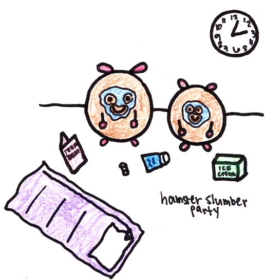 Natalie Dee comic: hamsterslumberparty * Text: 

TEEN BEAT


ICE CREAM


hamster slumber party



