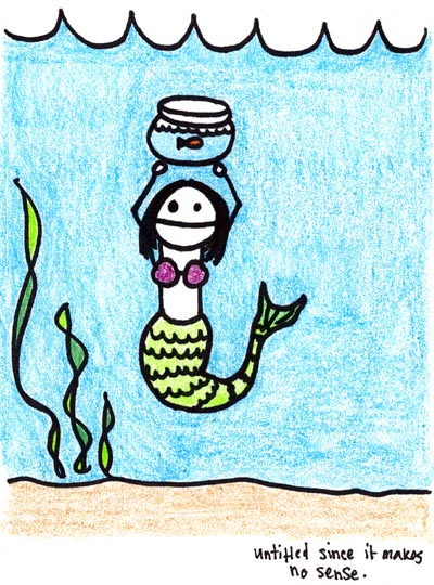 Natalie Dee comic: mermaid * Text: 

untitled since it makes no sense.




