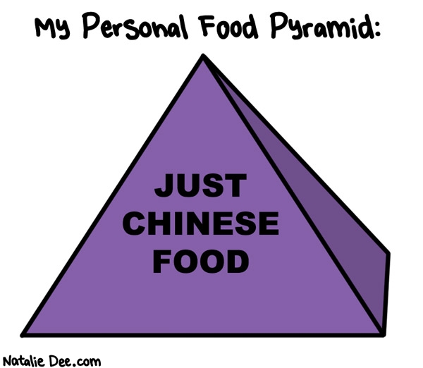 Natalie Dee comic: im not even gonna lie and pretend i eat anything but chinese food * Text: 