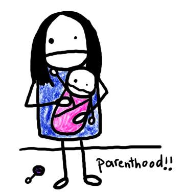 Natalie Dee comic: parenthood * Text: 

parenthood!!



