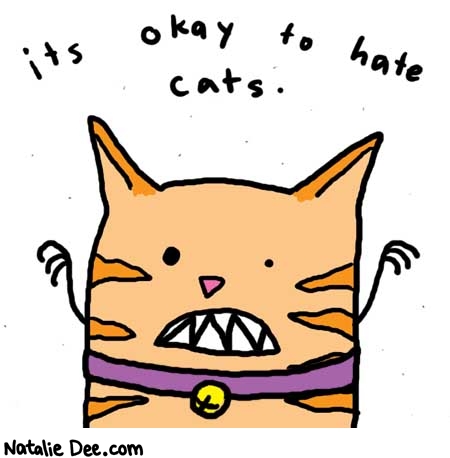 Natalie Dee comic: i_know_i_do * Text: 

its okay to hate cats.



