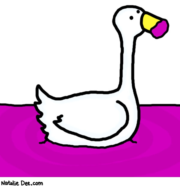 Natalie Dee comic: duck paint * Text: 