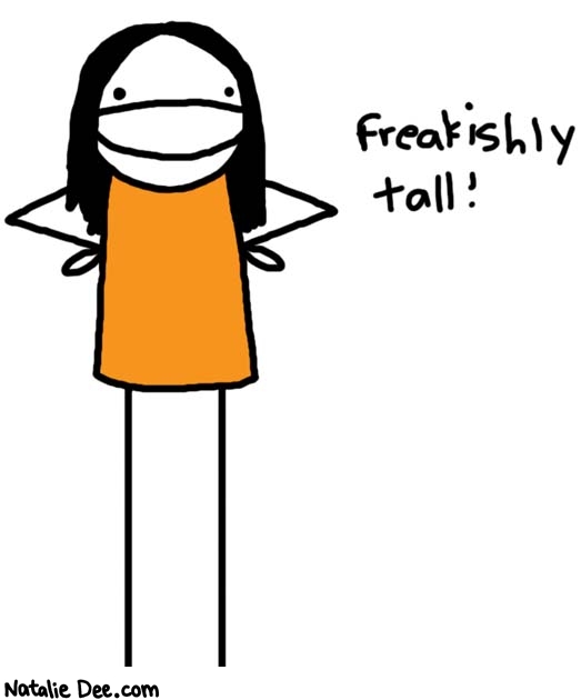 Natalie Dee comic: career day 2 * Text: 

Freakishly tall!



