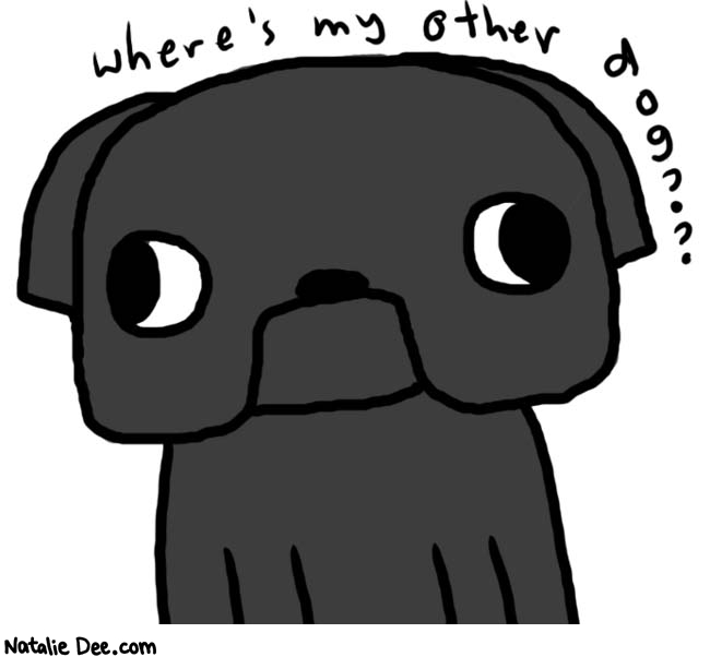 Natalie Dee comic: another one please * Text: 

Where's my other dog??



