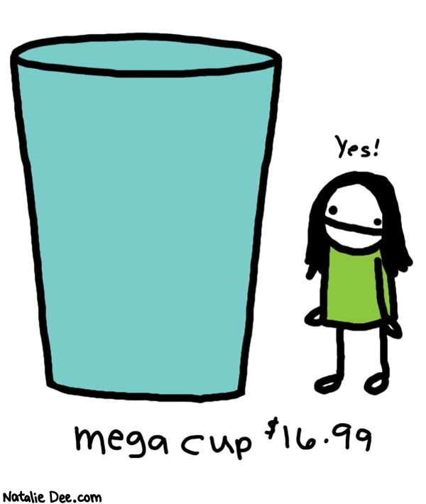 Natalie Dee comic: item number 55378008 * Text: 

Yes!


mega cup $16.99



