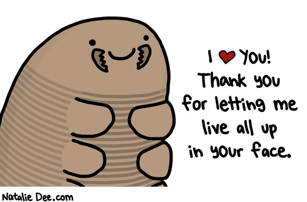 Natalie Dee comic: love note from your demodicid * Text: 