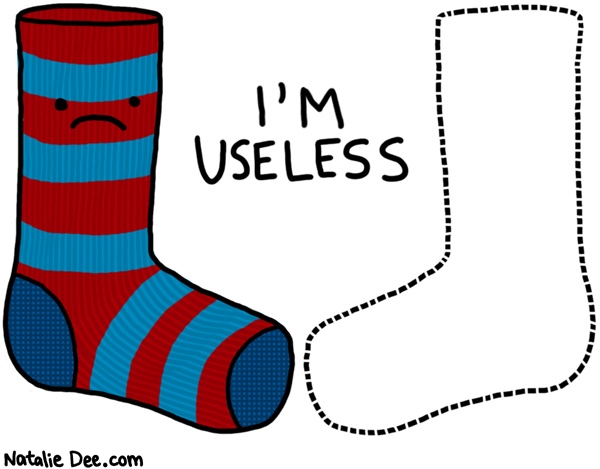 Natalie Dee comic: im useless * Text: im useless