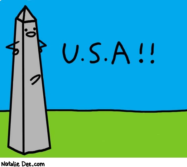 Natalie Dee comic: merica * Text: 

U.S.A!!



